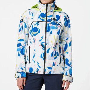 HELLY HANSEN WOMENS HP FOIL LIGHT WINDPROOF JACKET SLING WHITE PRINT SZ M